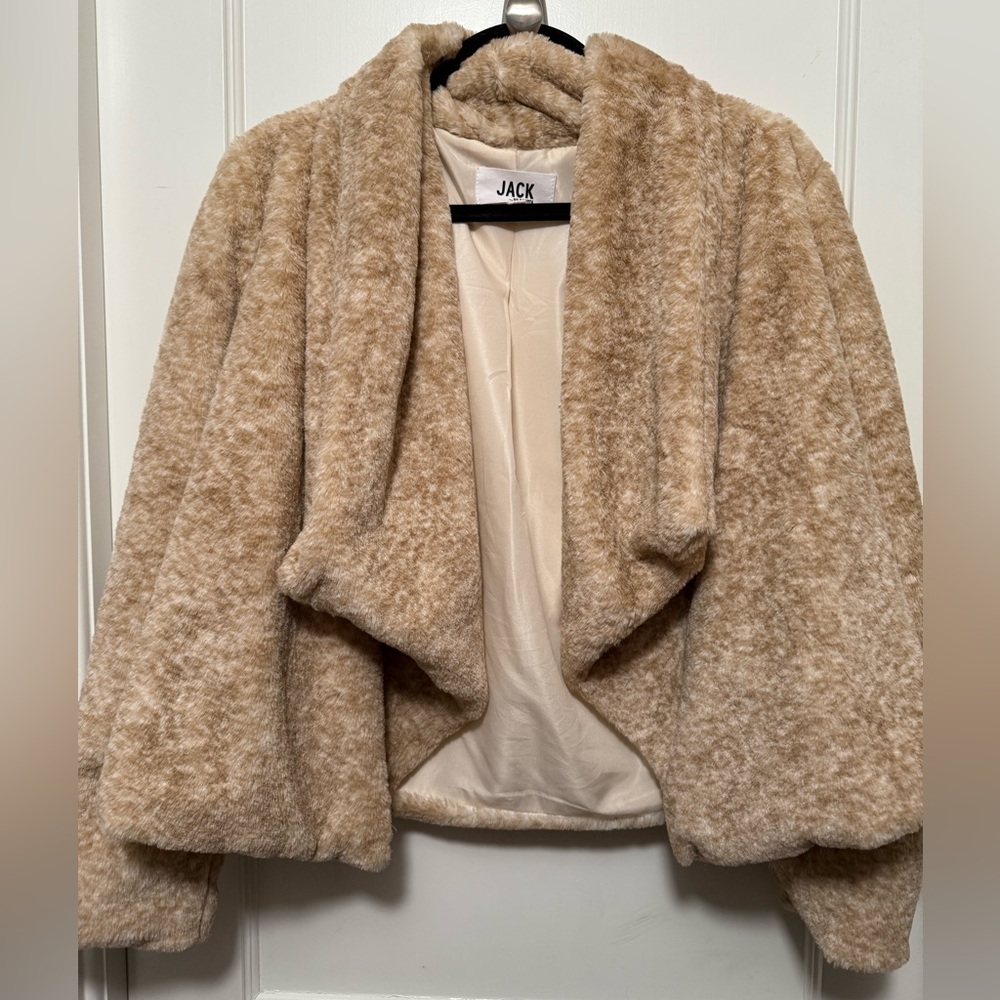 Jack by BB Dakota Women's Tan Faux Fur Jacket